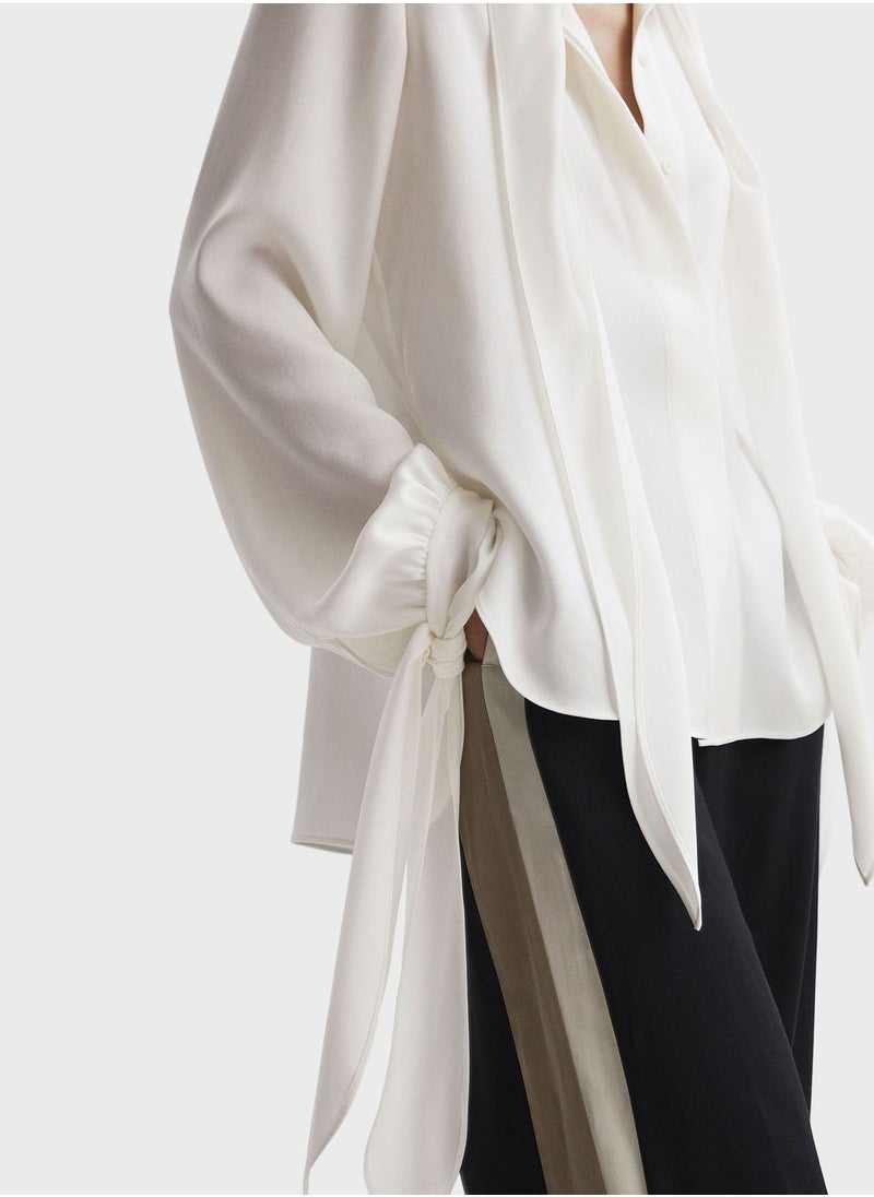 REISS Tie Detail Top  - Image 3