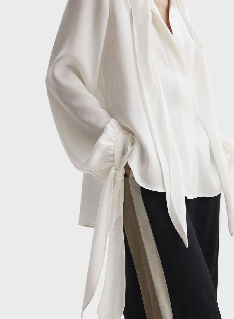 REISS Tie Detail Top - Image 3