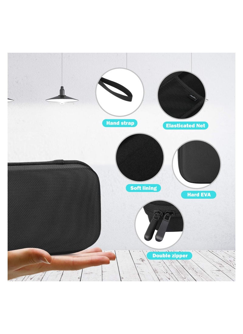 Procases - Stethoscope Hard Carrying Case, Shockproof Travel Storage Bag for Littmann/Omron/ADC/Dixie EMS Stethoscope, with Extra Mesh Pockets for Small Accessories [Device NOT Included] -Black - Image 1