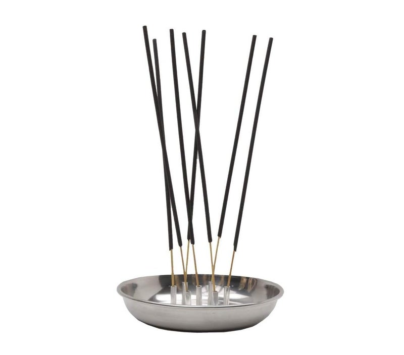 pass pass Silver Agarbatti Stand with Incense Holder – Stainless Steel Agarbatti Stand for Home Temple Puja, Holds up to 7 Sticks - Image 5