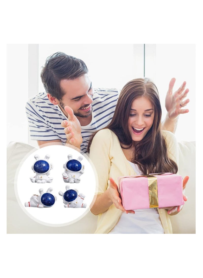 SYOSI 4 PCS Astronaut Figures, Cake Toppers Spaceman Desktop Decoration Space Theme Birthday Party Cake Decorations Astronaut Ornaments for Boys Girls Kids Birthday Party Baby Shower Home Decors - Image 5