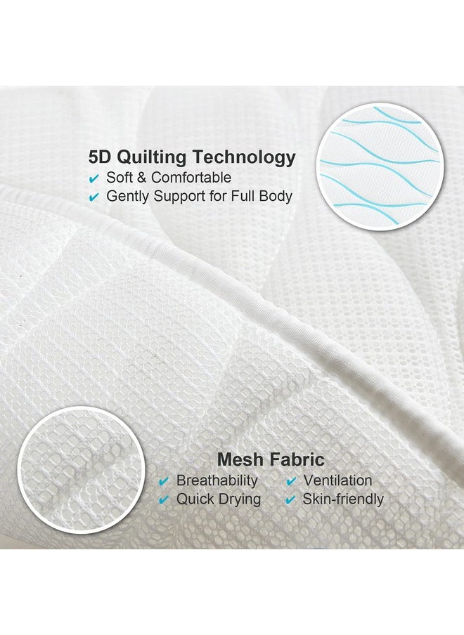 OMYSTYLE - Full Body Bath Pillow Bath Pillows For Tub With Mesh Washing Bag & 21 Nonslip Suction Cups Spa Bathtub Pillow For Head Neck Shoulder And Back Support 5D Air Mesh & Quick Drying - Image 1