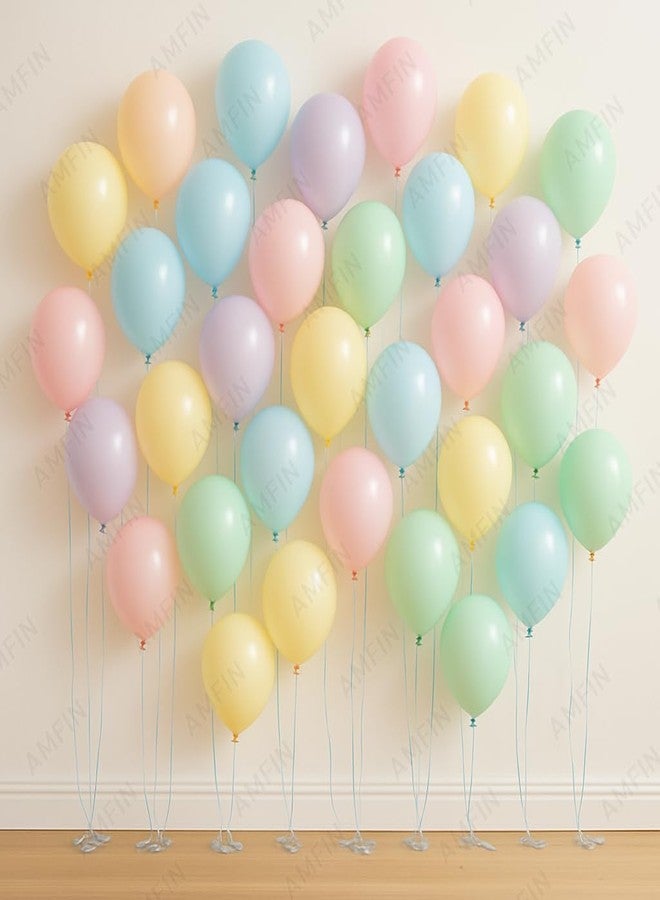 AMFIN (Pack of 50) Pastel Birthday Decoration Item Balloons - Multicolour - Image 4