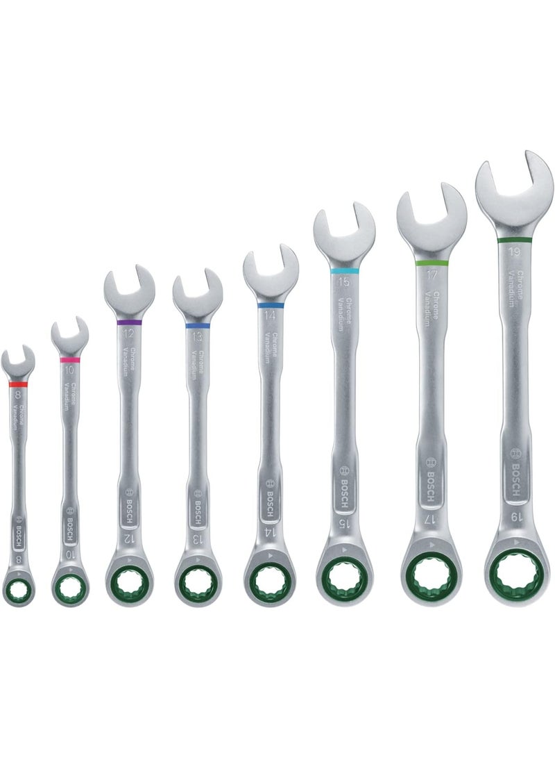 بوش طقم مفتاح سيستيم بلدي مشرشر 8 قطع موديل BOSCH 1600A027PS - Image 2