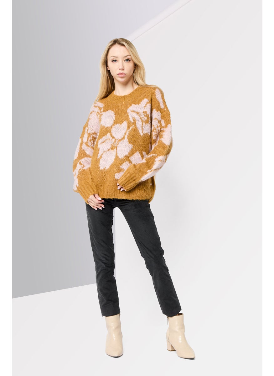 Scotch & Soda Women Crew Neck Long Sleeves Crochet Sweater, Multicolor  - Image 2