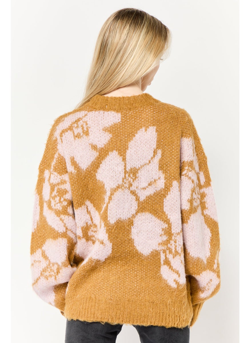 Scotch & Soda Women Crew Neck Long Sleeves Crochet Sweater, Multicolor  - Image 4