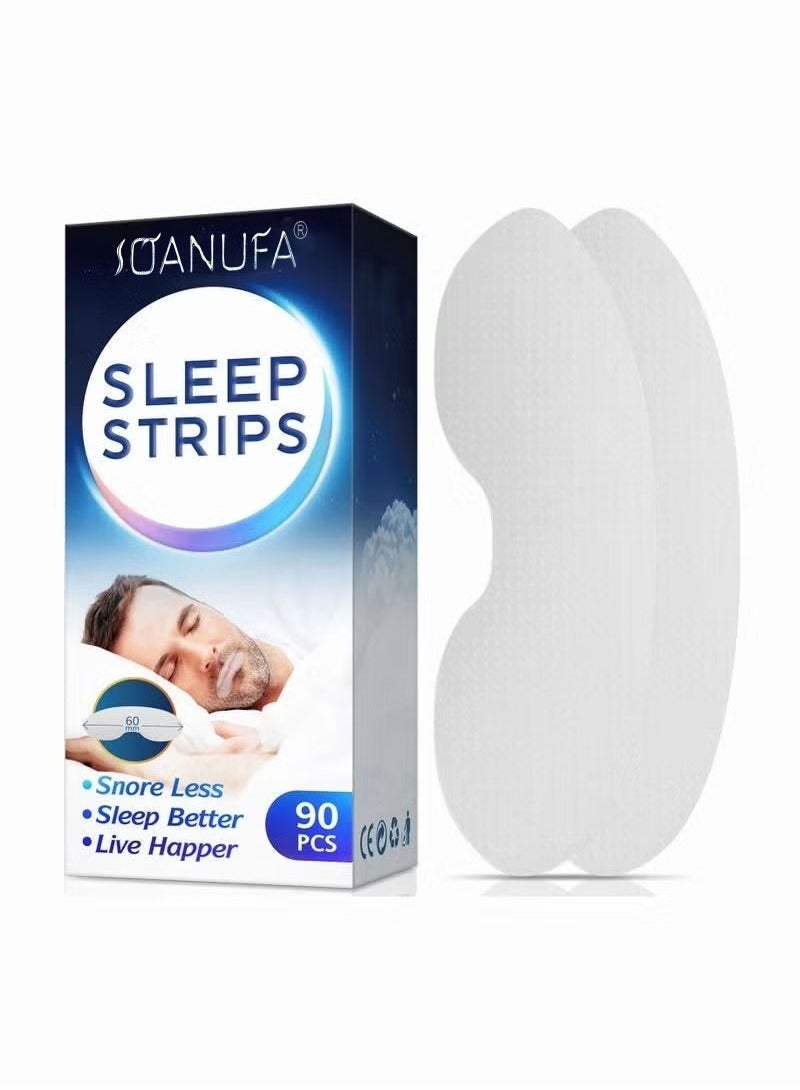 Sefudun Anti Open Mouth and Closed Mouth Patch for Sleeping 90Pcs Anti Snoring Mouth Tape Sleep Stop Snoring Breathing Patch Suitable for Improving Sleep and Relieving Snoring - Image 1