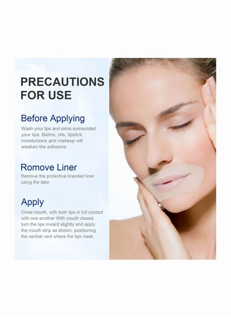 Sefudun Anti Open Mouth and Closed Mouth Patch for Sleeping 90Pcs Anti Snoring Mouth Tape Sleep Stop Snoring Breathing Patch Suitable for Improving Sleep and Relieving Snoring - Image 3