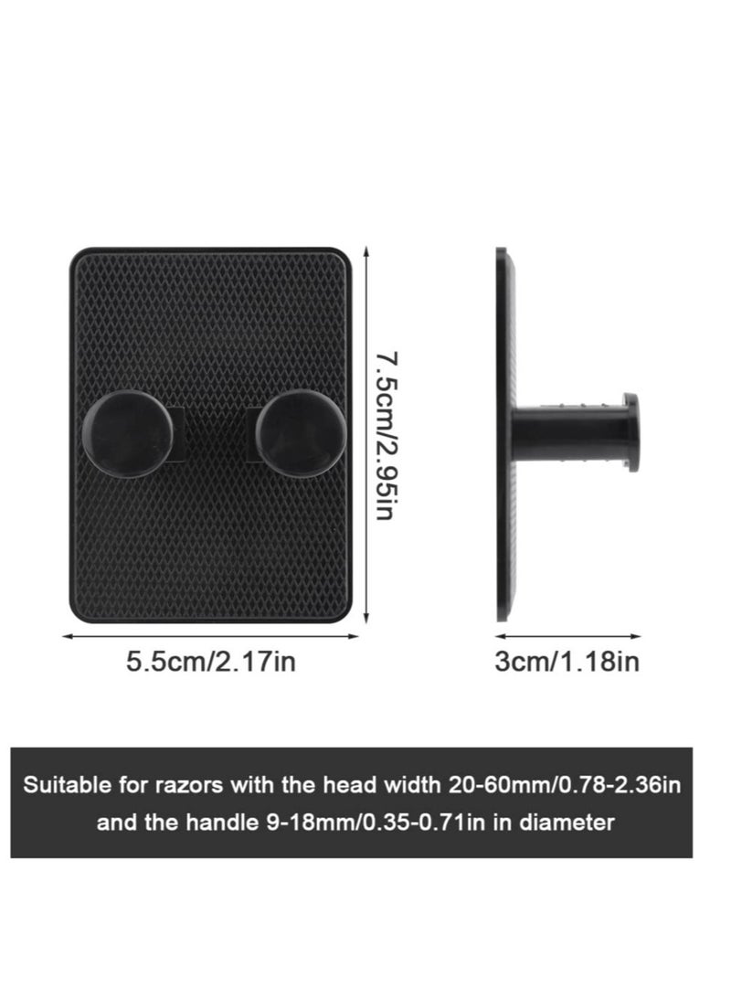 SOLARAE Razor Holder Shaver Hook Hanger Stand, Self Adhesive Heavy Duty Utility Storage Hook,Shower Hook for Razor,Bathroom Kitchen Organizer for Plug Robe Towel Loofah Bathrobe Coat(6 pcs) - Image 2