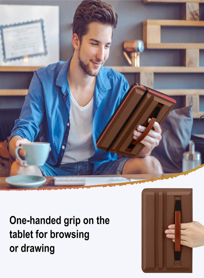 DTTO for iPad A16 Case, iPad 11th / 10th Generation Case (2025/2022), 360 Degree Rotating Premium Leather Folio Stand Cover with Pencil Holder, New Watermelon Red - Image 4