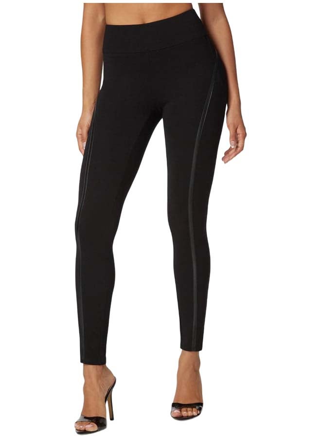 bebe High Waist Vegan Leather Details Pdr Legging  - Image 1