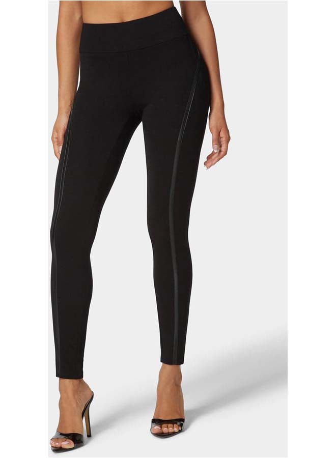 bebe High Waist Vegan Leather Details Pdr Legging  - Image 2