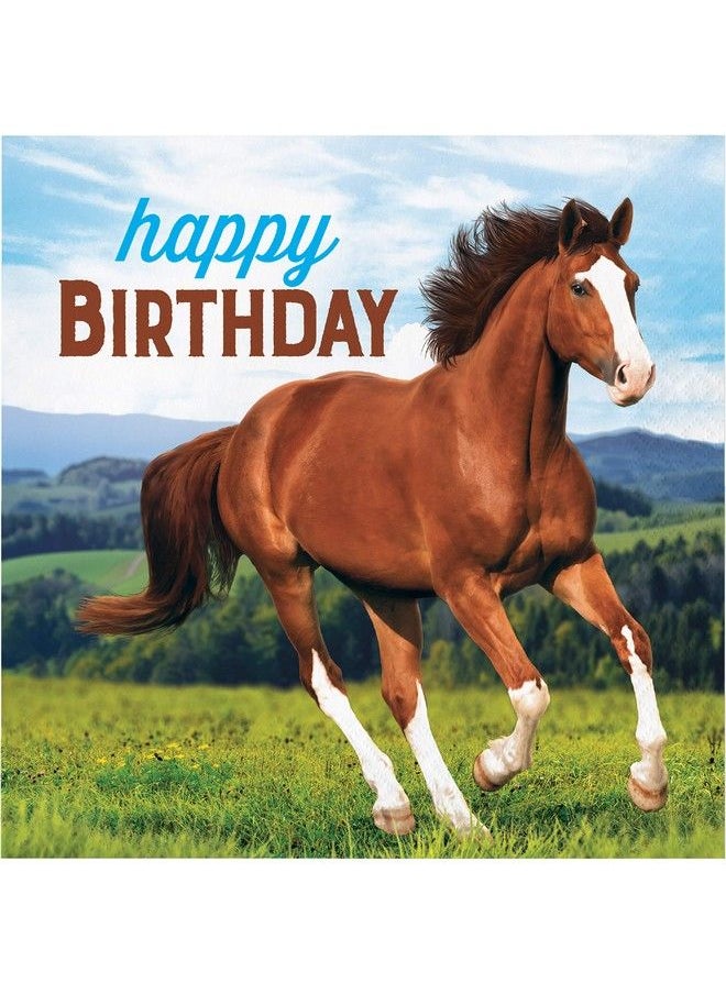 CREATIVE CONVERTING - Wild Horse Happy Birthday Napkins 16 Ct 6.5 In 16 Ct - Image 1