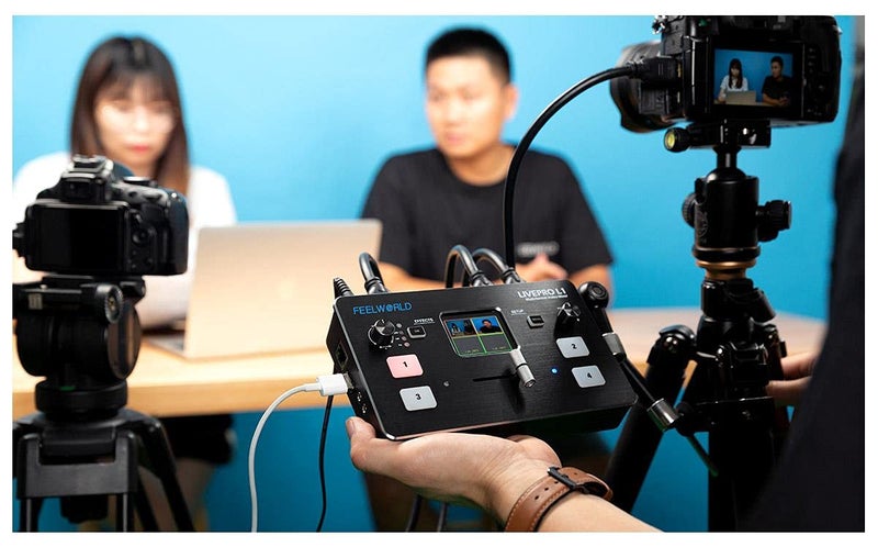 FEELWORLD Live PRO L1 Multicamera Video Switcher with 2-Inch TFT Display 4 x HDMI inputs Multi-Format Production USB3.0 Live Streaming - Image 2