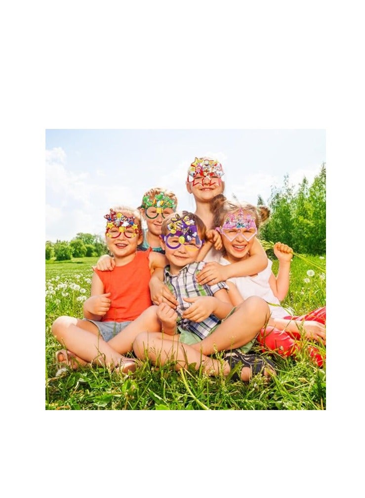 SYOSI 16 Pieces Mario Paper Party Glasses, Mario Paper Glasses Party Decoration Supplies Masks Party Favors Photo Booth Props Paper Super Bro Themed Party Eyeglasses for Boys Girls Birthday Gift - Image 4