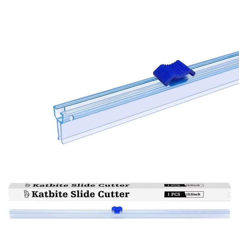 Katbite Slide Cutter 155 Inch for 155 Inches Plastic Food Wrap Two Way Sliding Cutter for Aluminum Foil Parchment Paper Baking Paper Kitchen