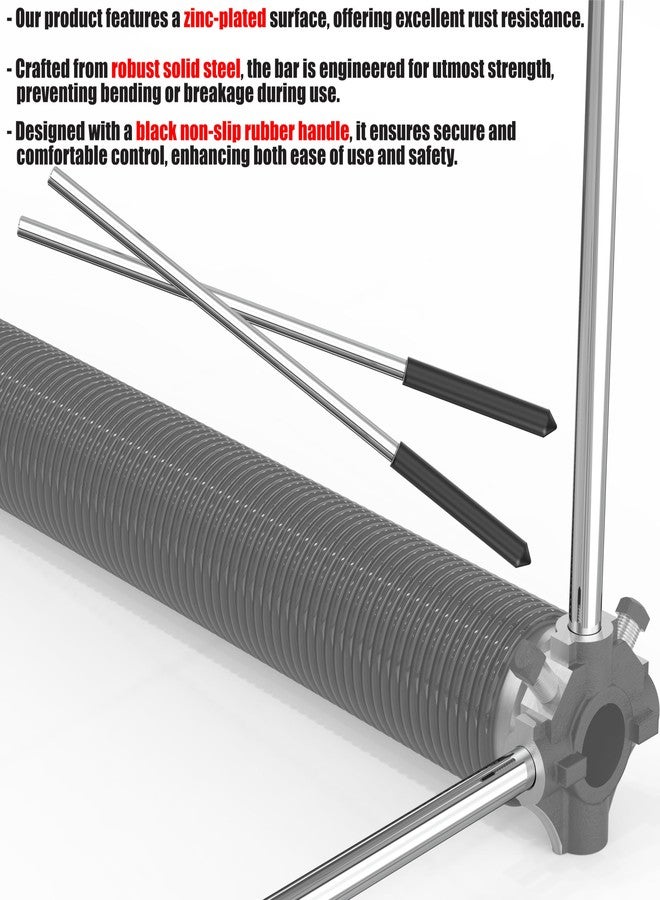 Blesseras Garage Door Torsion Spring Winding Bars with Non-Slip Handle, D1/2'' x L17.2'', 1 Pair - Image 3
