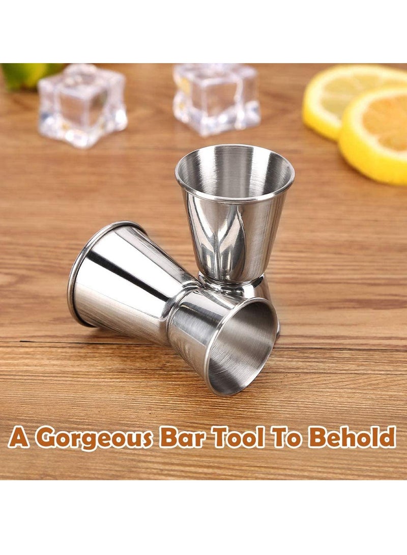Suntown ججر مزدوج، كوب قياس من الفولاذ المقاوم للصدأ، مقياس روح مزدوج، ججر لقياس جرعتين 30 مل/60 مل، خافق مشروبات قصيرة للحفلات، ذكرى الزواج، عيد الميلاد - Image 2