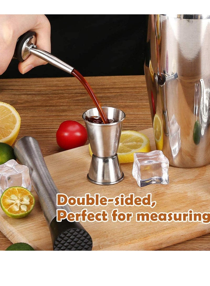 Suntown ججر مزدوج، كوب قياس من الفولاذ المقاوم للصدأ، مقياس روح مزدوج، ججر لقياس جرعتين 30 مل/60 مل، خافق مشروبات قصيرة للحفلات، ذكرى الزواج، عيد الميلاد - Image 3