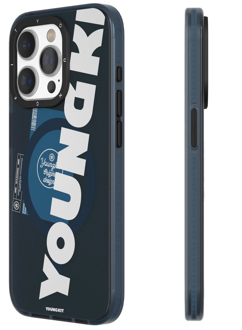YOUNG KIT Young Kit Colorful Anti-Drop Magsafe Apple iPhone 15 Pro Max Case - Blue Color  - Image 2