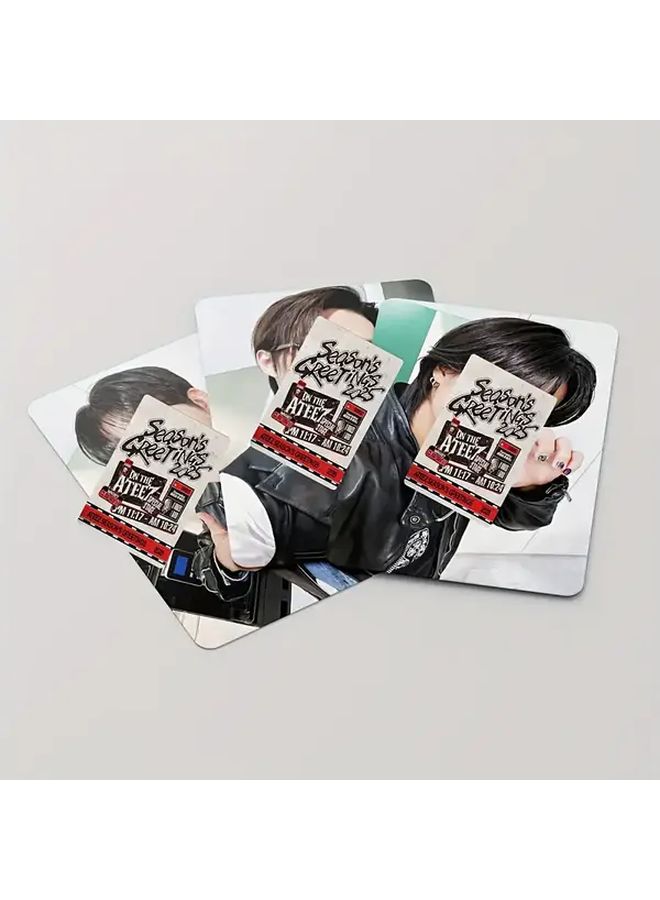 ATEEZ 2025 Season Greeting 55pcs Card Album A Box Double Sided LOMO Photo Set Collectible - Image 3