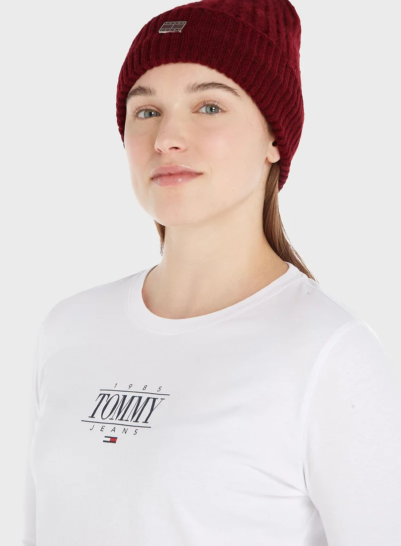 TOMMY HILFIGER Cosy Knit Ribbed Beanie