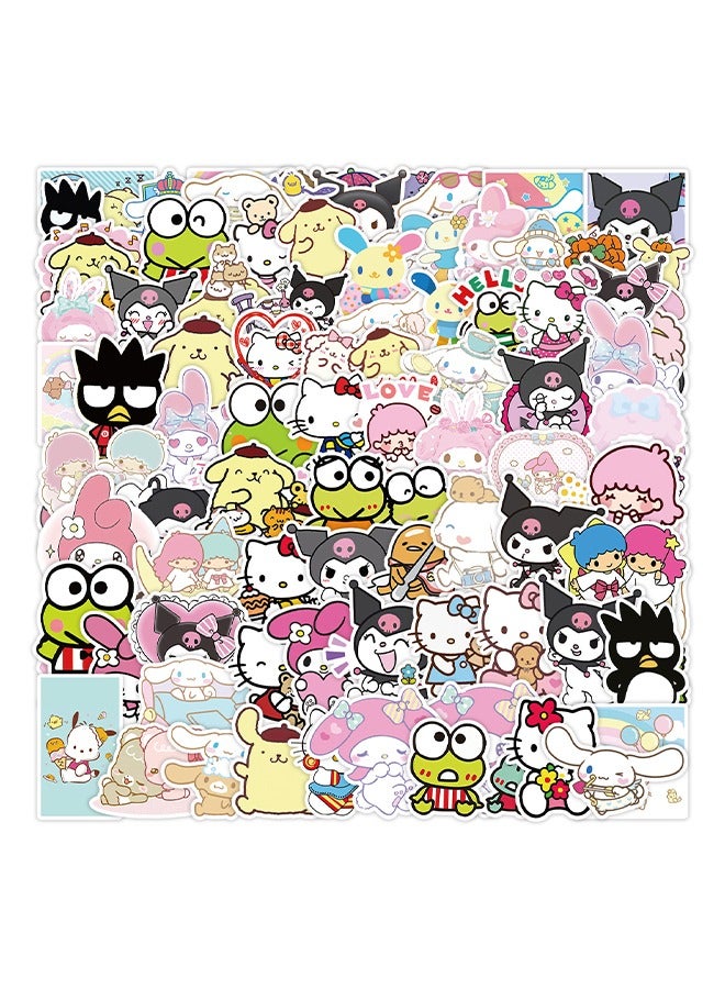 100Pcs  Stickers Pack Hello Kitty Stickers MyMelody&Kuromi Stickers Stickers Decals Sticker Gifts for Kids Teens Girls Adults Fun Sticker Vinyl Sticker Waterproof Laptop Sticker Pack DIY - Image 1