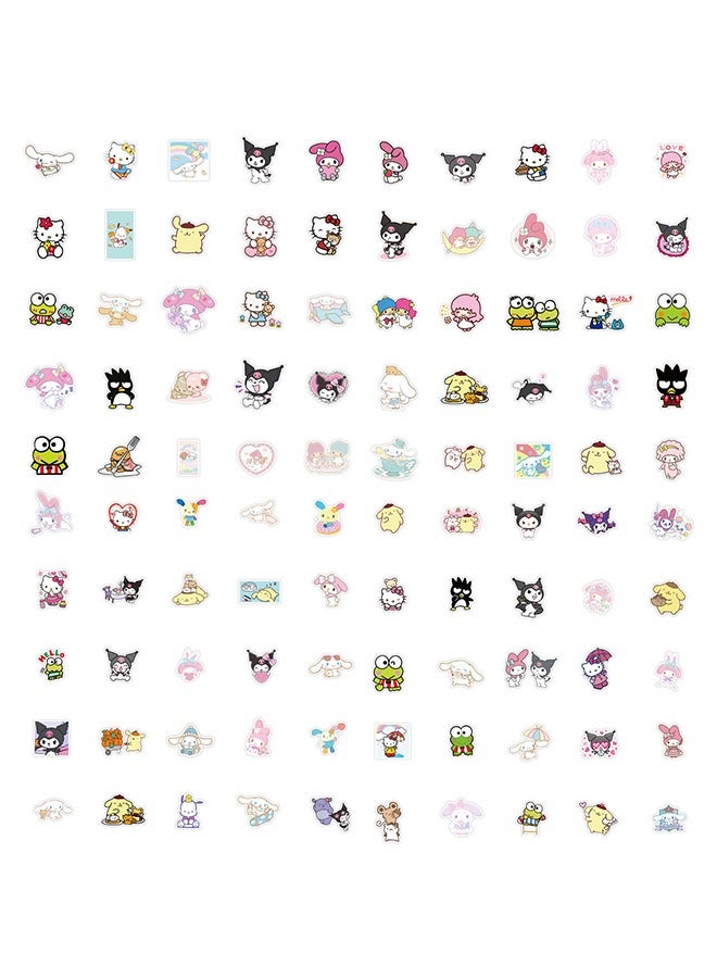 100Pcs  Stickers Pack Hello Kitty Stickers MyMelody&Kuromi Stickers Stickers Decals Sticker Gifts for Kids Teens Girls Adults Fun Sticker Vinyl Sticker Waterproof Laptop Sticker Pack DIY - Image 3