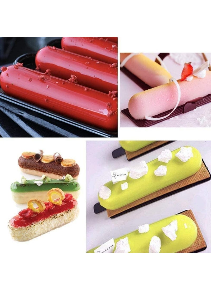 2 PCS 10-Cavity Chocolate Bar Molds Finger Shaped Silicone Biscuit Molds，Fondant Mold DIY Tools, Ice Cube Trays
