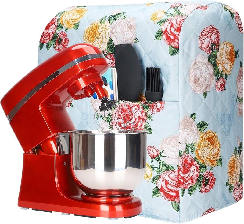 TUYUU غطاء خلاط Kitchen Aid متوافق مع خلاطات Kitchen Aid/Hamilton سعة 6-8 كوارت، أغطية خلاط Kitchen Aid للخلاط الثابت مع غطاء خلاط مطبوع بالزهور، إكسسوارات خلاط Kitchen Aid من Pioneer Woman - Image 1