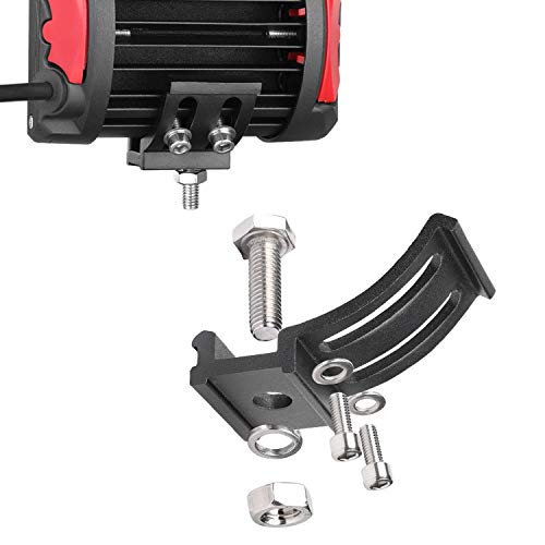 Muto-Beam Mounting Brackets for LED Lights, Muto-Beam 2PCS Universal Adjustable Base Brackets for LED Pods Light Bar Bracket for Truck Driving Light Bracket for UTV ATV Car Fog Light - Image 2