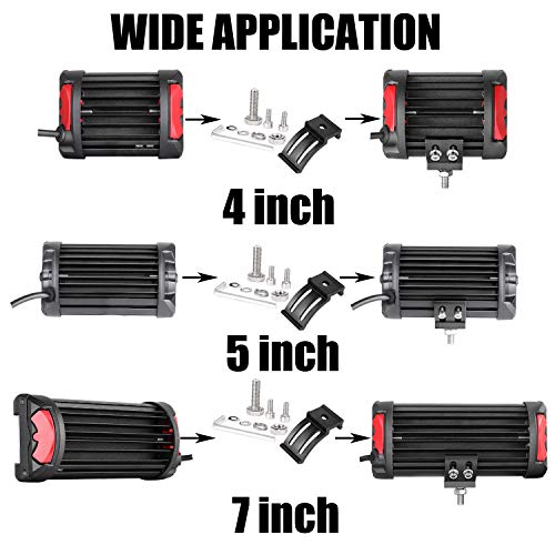 Muto-Beam Mounting Brackets for LED Lights, Muto-Beam 2PCS Universal Adjustable Base Brackets for LED Pods Light Bar Bracket for Truck Driving Light Bracket for UTV ATV Car Fog Light - Image 4