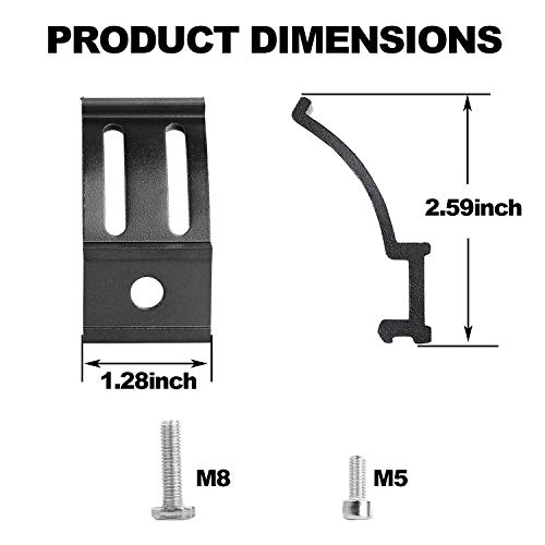 Muto-Beam Mounting Brackets for LED Lights, Muto-Beam 2PCS Universal Adjustable Base Brackets for LED Pods Light Bar Bracket for Truck Driving Light Bracket for UTV ATV Car Fog Light - Image 3