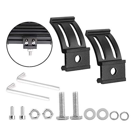 Muto-Beam Mounting Brackets for LED Lights, Muto-Beam 2PCS Universal Adjustable Base Brackets for LED Pods Light Bar Bracket for Truck Driving Light Bracket for UTV ATV Car Fog Light - Image 1