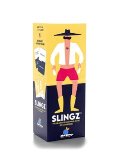 blue orange Slingz Games, Fast And Hilarious Word Card Party Game Of Categories For Ages 10 & Up, 2 To 7 Players  - Image 1