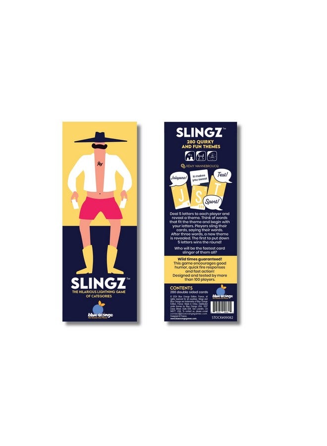 بلو أورانج ألعاب Slingz، لعبة بطاقات الكلمات السريعة والمضحكة، من فئات للأعمار من 10 سنوات فما فوق، من 2 إلى 7 لاعبين - Image 2