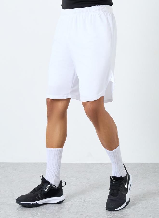 Styli Solid Training Shorts with Pockets - Image 1