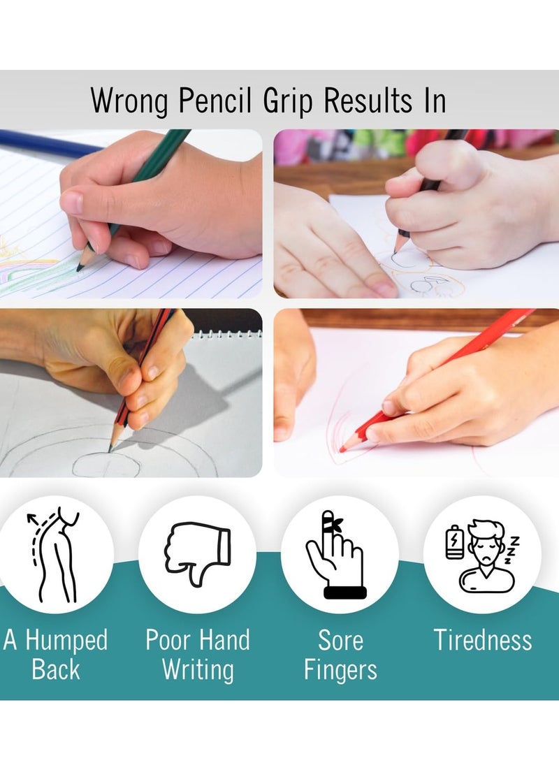 Pencil Grips for Kids Handwriting, Ergonomic Children Writing Aid, Training Posture Correction Tool, Pen Gripper, Pencil Holder for Kids, Preschoolers - Image 3