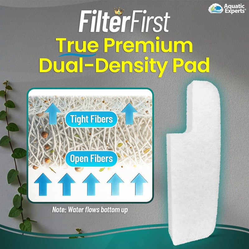 أكواتيك إكسبيرتس خيط تنقية حوض السمك من أكواتيك إكسبيرتس لمرشحات حوض السمك - وسادة الترشيح فيلتر فيرست لحوض السمك - وسائط للماء البلوري الصافي، (6 عبوات، متوافقة مع تيدال 75) - Image 5