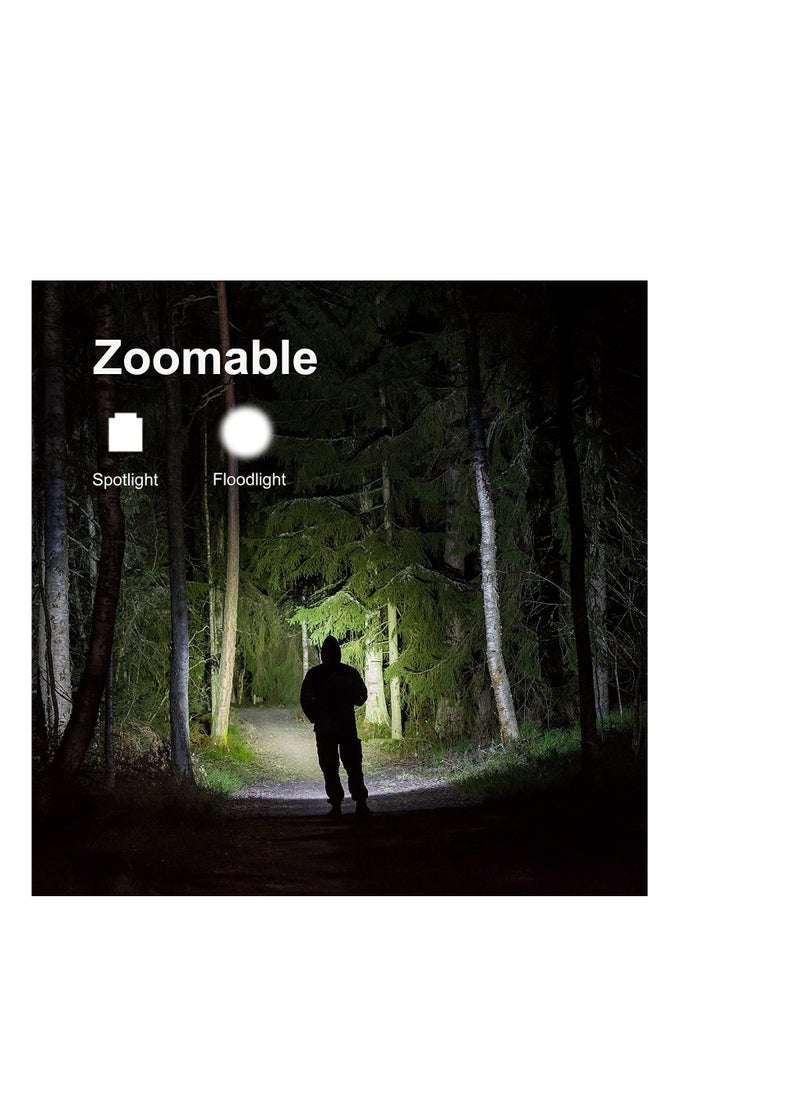 SYOSI 2 Pack USB Rechargeable Flashlight   Small  Bright LED Mini Flashlights, High Lumens, 4 Modes, Zoomable, The Size of Pocket Gifts for Kids  - Image 2