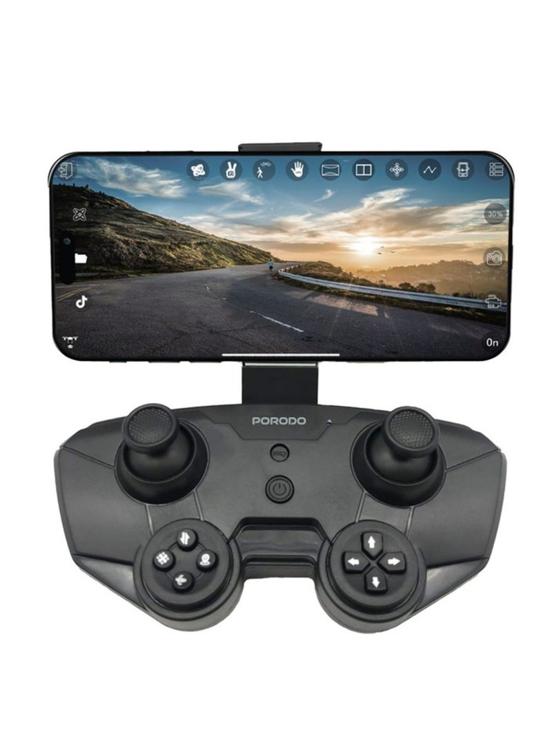 porodo Aeroswift Drone – Black with Brushless Motor, 360° Flip, 6-Axis Gyro Stabilizer, Auto Obstacle Avoidance, Fast Charging, 50M Flight Range & Up to 7 Minutes Flying Time - Image 2