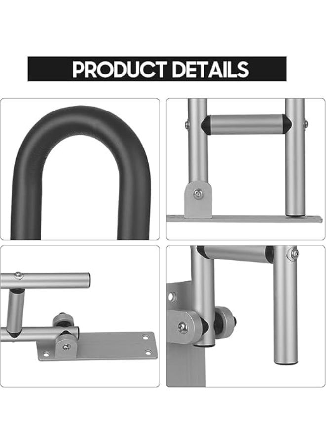 DUNISO Foldable Toilet Grab Bar，Drop Down Bathroom Grab Bar with Black Sponge，Wall Mounted Anti Slip Toilet Safety Support，for Elderly Disabled Pregnant - Image 5