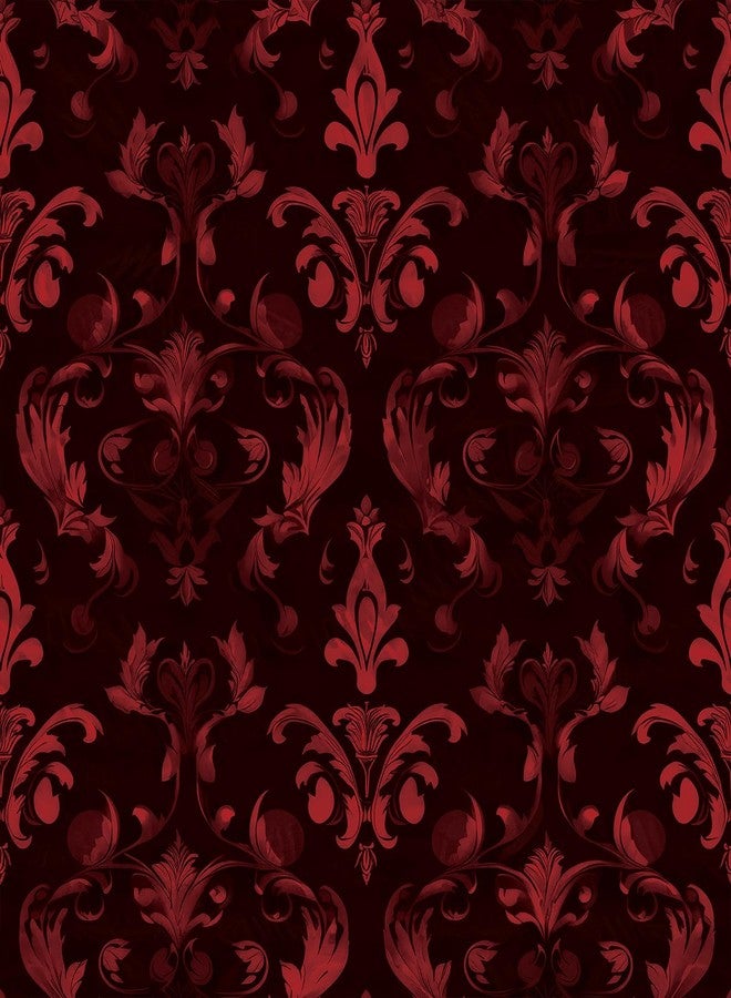 FLFK Gothic Peel and Stick Wallpaper, 16 x 128 inches, Black and Red, for Walls, Kitchen, Bathroom, Bedroom, Living Room, Dining Room, Office, Home Decor - Image 1