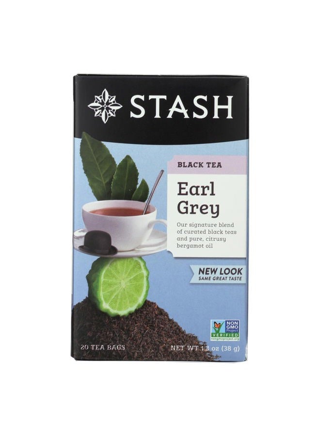 Stash Tea Stash Premium Black Earl Grey Tea - 20 bags per pack - 6 packs per case. - Image 1
