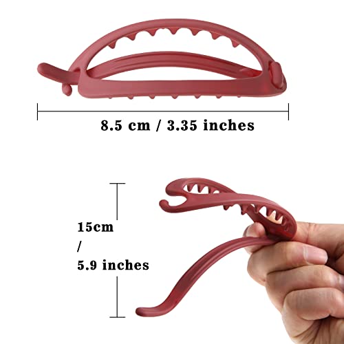 AWAYTR French Concord Hair Clips Claw - 6Pcs Side Slid Flat Hair Clips for Volume Strong Hold No Slip Grip Hair Claw Clips for Women Girls Thick Thin Hair (Matte Oval(Small,3.35 inches)) - Image 5