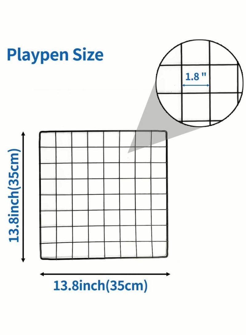 Generic 1 Tier Outdoor Metal Chicken Coop Large Walk-in Chicken Run Pen Fence Chicken Cages Small Animal Playpen Indoor Enclosure for Rabbits Cats Small Animals(14 PCS)  - Image 2