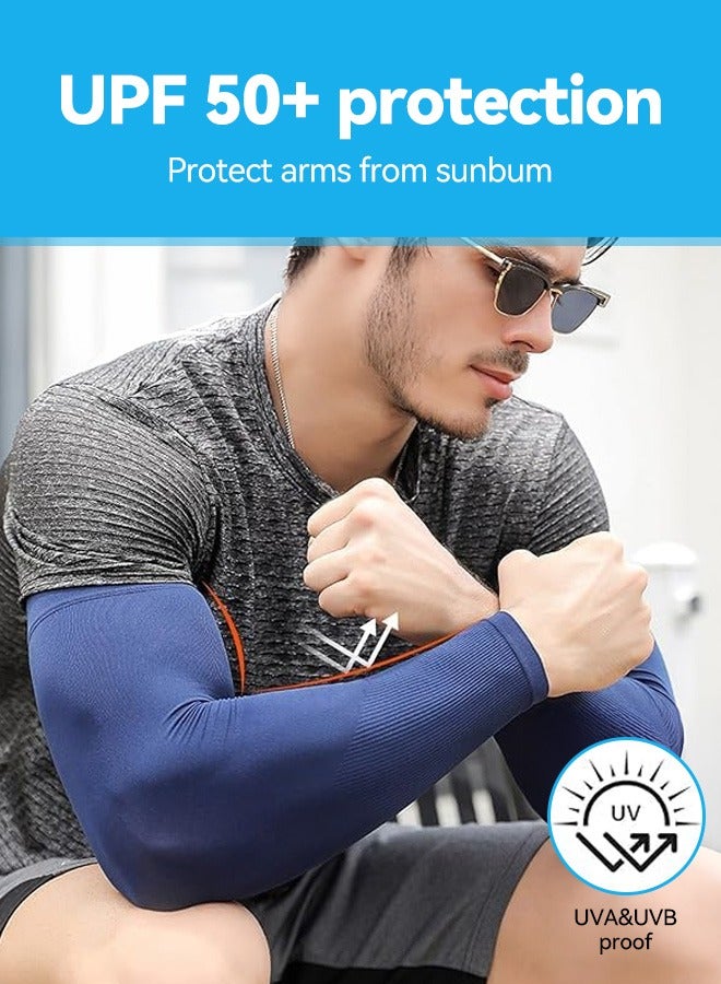 Tersely 4-Pack Arm Sleeves for Women Men Youth|UPF 50 Arm Warmers UV Sun Protection Arm Cooling Sleeves, One Size Sun Protection Arm Sleeve Cover Tattoo  - Image 5