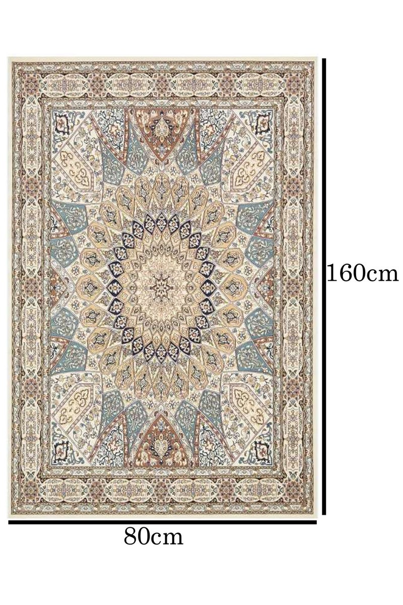 LINGWEI Area Rugs Carpet Vintage Rug Living Room Indoor Washable Accent Rug Distressed Carpet Floral Print Bohemia Carpet Non Slip for Home Office - Image 4