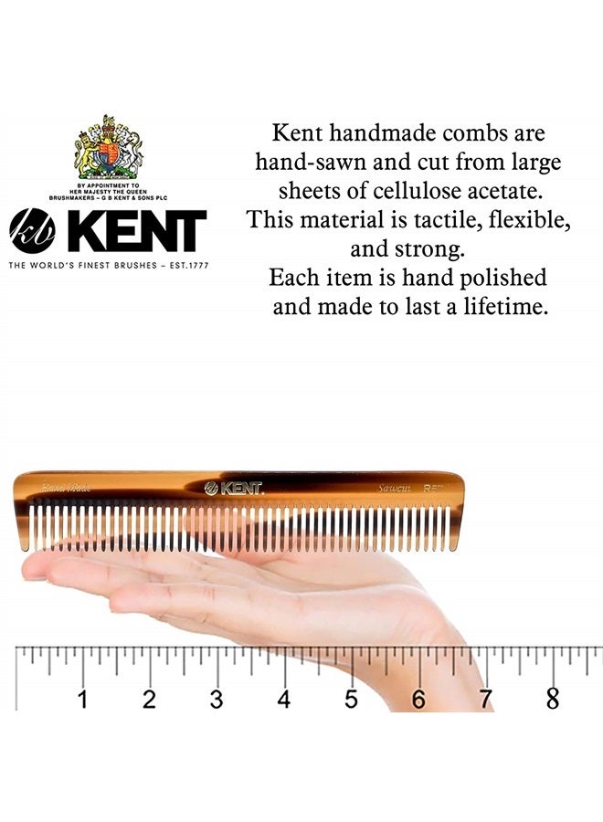 KENT مشط كينت R5T لجميع أنواع الشعر الخشن مشط تفكيك واسع الأسنان لطاولة التزيين للشعر الكثيف المجعد والمتموج. مشط تفكيك الشعر لتصفيف الشعر واللحية والشارب. مقطوع بالمنشار. مصنوع يدويًا في إنجلترا - Image 3