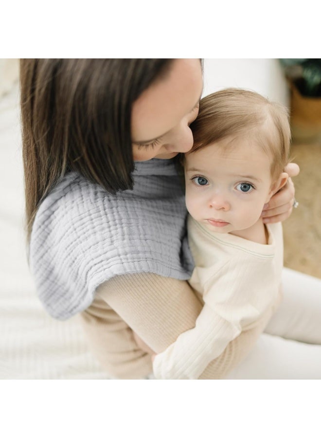 Muslin Baby Burp Clothes Sets for Unisex, 6 حزمة كبيرة 100٪ من القطن Burping الملابس للمولدين حديثي الولادة,طفل البنات والأولاد,فائق الناعمة والممتصة,25 * 50 سم - Image 2
